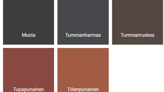 Tiilikattomaali valmisvärit