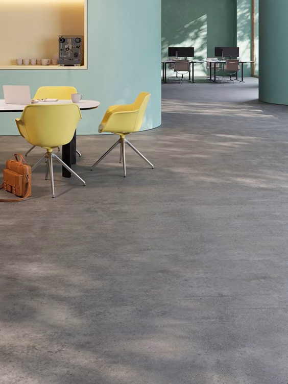 Office with concrete designfloor