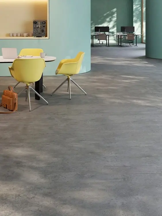 Office with concrete designfloor