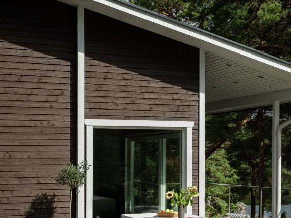 Brown colour exterior wall