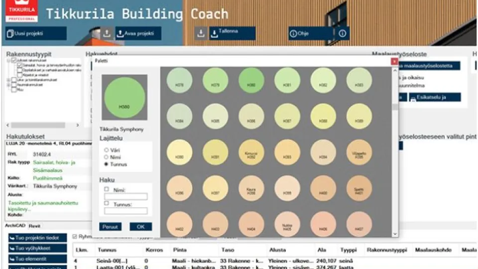 Tikkurila Building Coach suunnitteluohjelmisto
