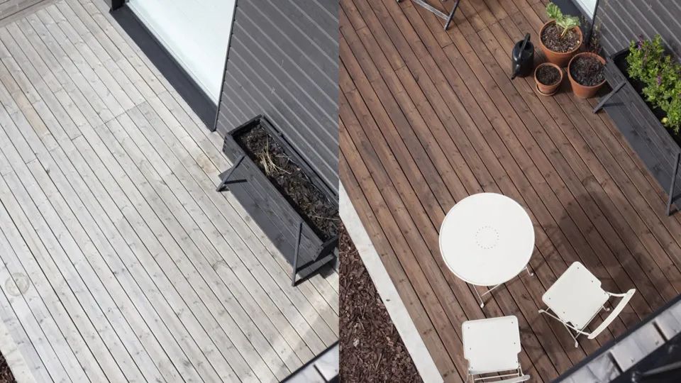 Terassin muodonmuutos