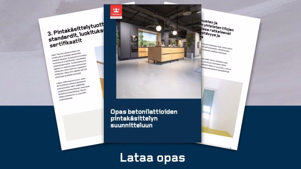 Opas betonilattioiden suunnitteluun.