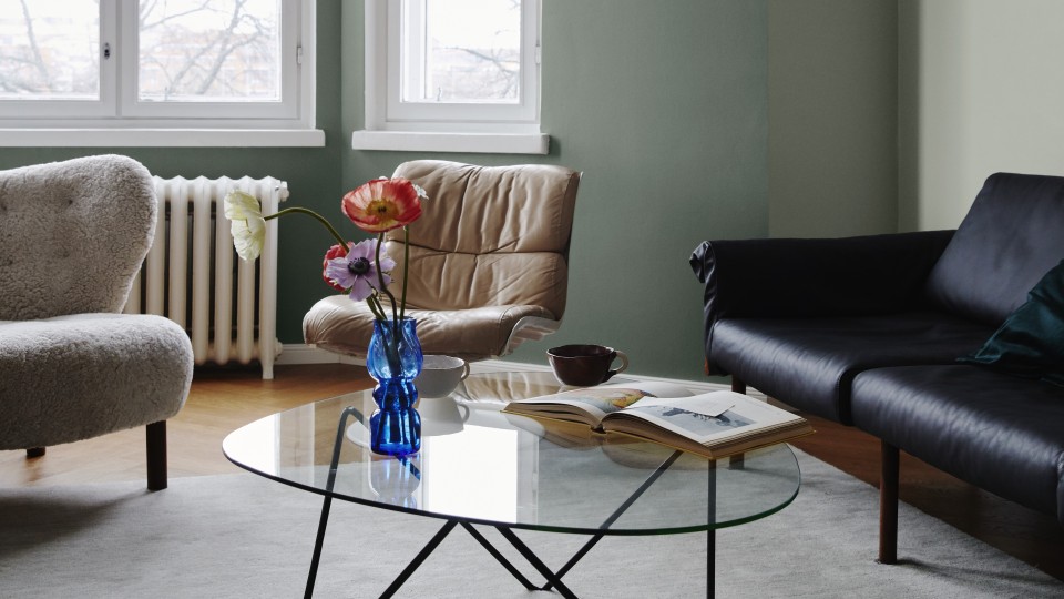 5 vinkkiä olohuoneen sävyn valintaan: vihreä olohuone
