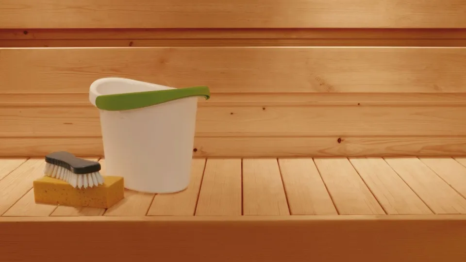 Vanhan saunan kellastuneiden puupintojen käsittely 