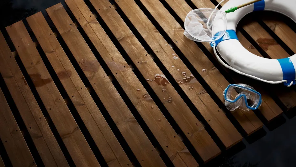 Laiturin käsittely öljyllä 