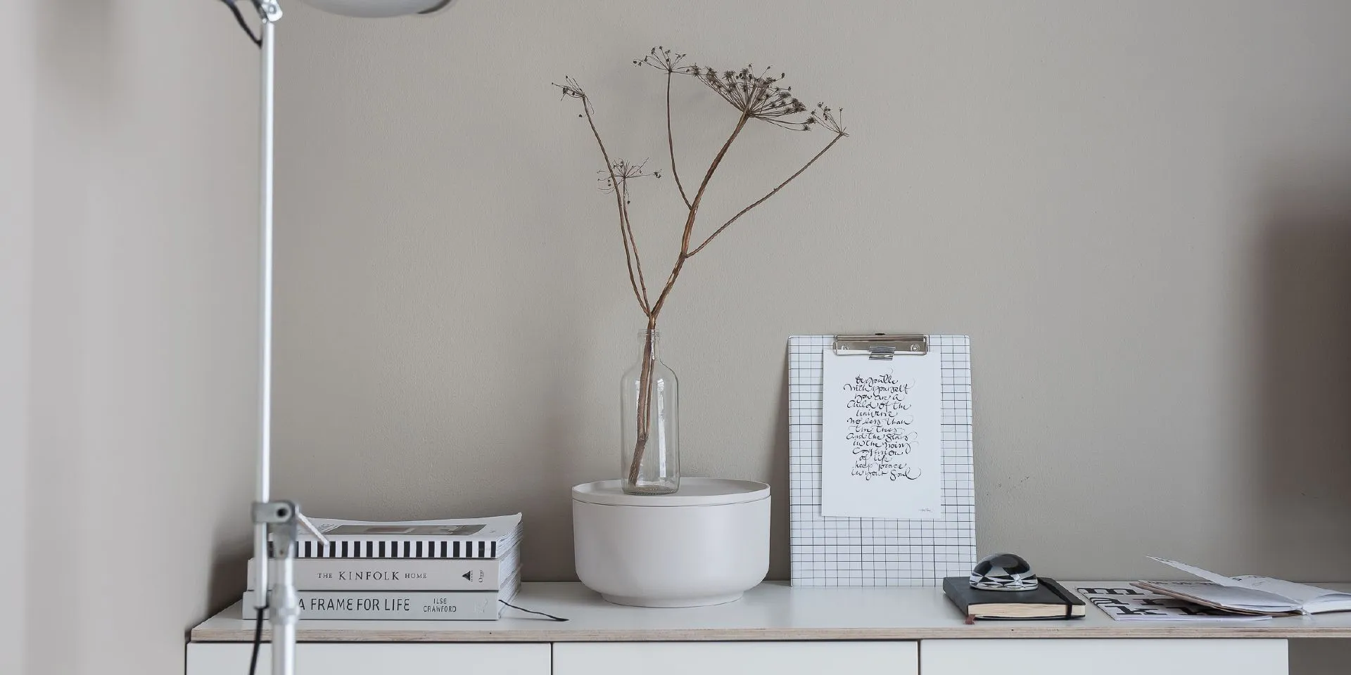 rauhoittava työtila