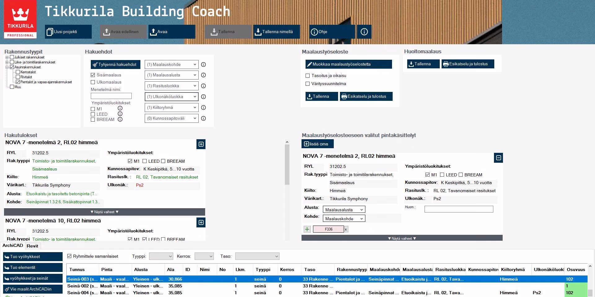 Tikkurila Building Coach sovellus