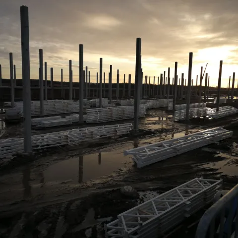 Teräsrakenteet työmaalla