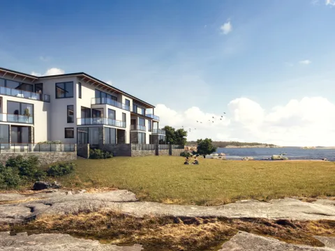 Merellisiä luksusasuntoja Hangon Tehtaanniemelle