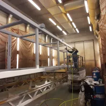 Hissitornien metallirakenteiden palosuojamaalaus