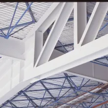 Valkoinen teräsrakenne