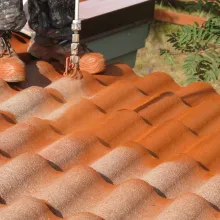 Betonitiilikaton ruiskutus.