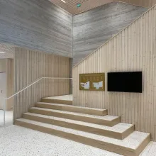 Julkisen tilan puinen sisäverhous