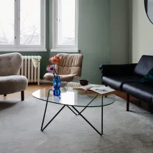 Harmoninen vihreä olohuone 