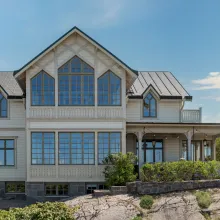 Exterior of a white house