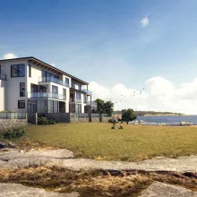 Merellisiä luksusasuntoja Hangon Tehtaanniemelle