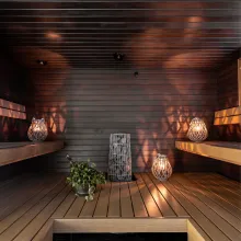 Saunan käsittely ruskeaksi 