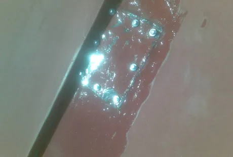 Peltipaikka vanhasta pellistä