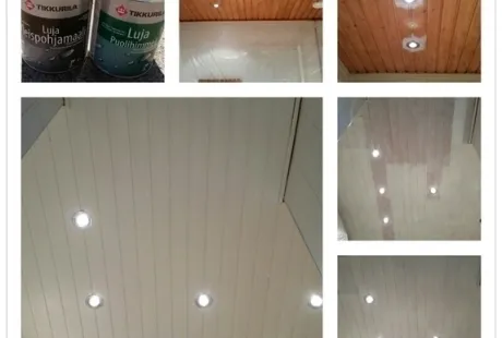 Kylpyhuoneen katon maalaus