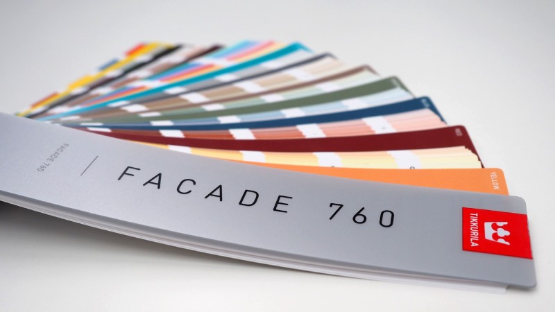 Tikkurila Facade 760 -värikokoelman viuhka.