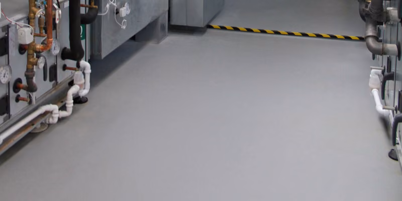 Temafloor PU Flex polyuretaanilattiapinnoite IV-konehuoneessa.